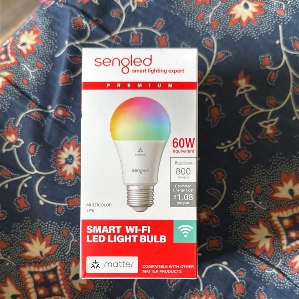 Multicolor Smart Wi-Fi LED Light Bulb